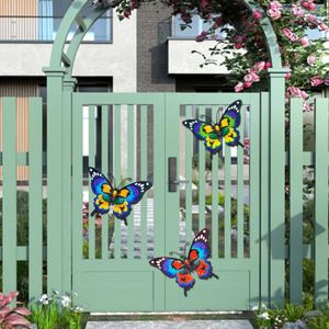 Papillon Decoration Murale UNUS Lot De 3 Papillons Décoratifs De Jardin à Suspendre En Métal Rouillé Aspect Rouille Pour Jardin, Terrasse Et Balcon Decoration Mur Exterieur