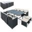 Esemble Salon De Jardin Encastrable 13 Pieces En Resine Tressee