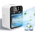 Rafraîchisseur d’Air Portable 25W Basse Consommation – Rechargeable, 2 Vitesses, Écran Digital, pour Voiture, Bureau et Chambre