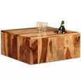 Magnifique Table Basse Bois Massif De Sesham 70 X 70 X 30 Cm