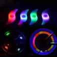 Eclairage LED Rayons de Vélo Réflecteur Lumière Multicolore Sécurité Clignotant-0