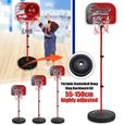 Panier De Basket Enfant Pied Réglable Hauteur Jeux Interieur Exterieur  QUI20330-0