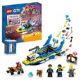 LEGO 60355 City Missions des Détectives de la Police sur l’Eau, Jouet de Bateau, une Prison et 4 Minifigurines, Enfants 6 Ans-0