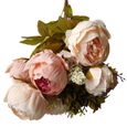 1pc Faux Bouquets de fleurs en tissu artificiel de pour la décoration de maison de fête   FLEUR-PLANTE ARTIFICIELLE - FLEUR SECHEE-0