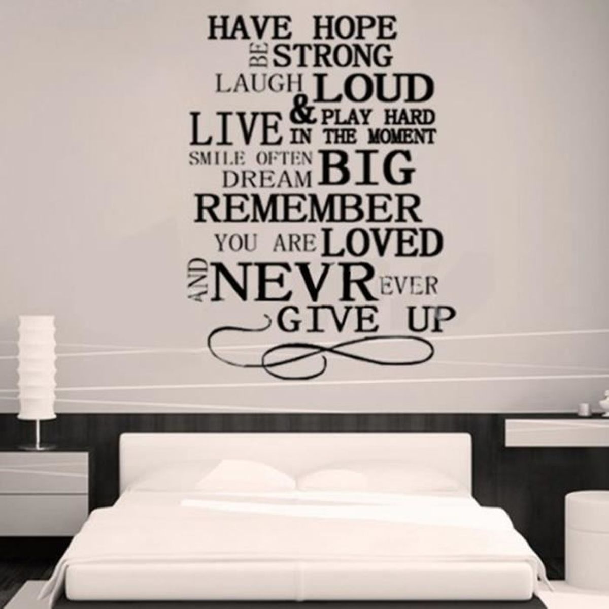 Sticker Mural Autocollant Deco Maison Chambre Fashion Quote Phrase Mot Have Hope Achat Vente Stickers Cdiscount
