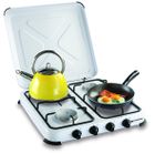 Réchaud gaz portable - KEMPER - 4 feux - 4.65 kW - Blanc laqué