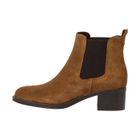 Bottines Femme - Tamaris - Cuir - Cognac - Talon Large - Hauteur Moyenne