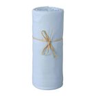 HOLLYWHEELS Drap housse bébé - P'tit Basile - 60x120 cm - 100% coton bio - Élastique de maintien - Bleu