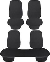 Lupex shop - Housse de siège universelle pour voiture, 3 pièces, 2 avant et 1 arrière (Silk Ice Black 7pcs) LS029