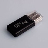 Adaptateur de lecteur de carte mémoire Mini USB 2.0 haute vitesse Micro SD TF noir