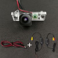 Caméra de recul,Caméra arrière CCD sans fil, 4 8 12 Led dynamiques, pour voiture Peugeot 307 308 408 Nissan - fisheye wireless kit