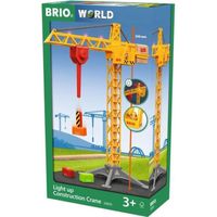 Grande grue lumineuse BRIO - Modèle 33835 - Jouet de construction pour enfant de 3 ans et plus