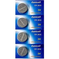 Lot de 4 piles bouton lithium Eunicell CR2032 / DL2032 / E-CR2032 / 5004LC