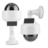 HURRISE Caméra factice Dôme de Caméra de sécurité, Lumière LED Clignotante étanche Solaire Réaliste pour les bricolage camera