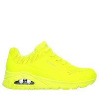 Basket Skechers UNO - NIGHT SHADES - Femme - Jaune - Lacets - Synthétique