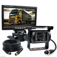  Caméra recul filaire de sécurité  LED Vision Nocturne 7 " TFT LCD Moniteur pour RV-Bus-Trailer-Camion -Caravane (15M Câble) 