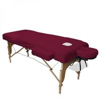 Drap housse de protection 4 pièces en éponge pour table de massage de 10 à 13 cm d'épaisseur - Prune - Vivezen