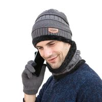 Ensemble Hiver 3 Pièces - Bonnet, Écharpe Tube, Gants Doublés Polaire - Unisexe