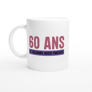 Sac Fourre-Tout Toile Cadeau Femme 60 Ans - Sac Personnalisé Anniversaire Maman Mamie
