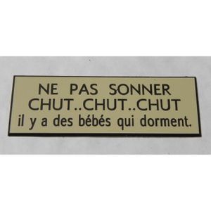 Home Decor Il Y A Bebe Qui Dort Ft 50x150 Mm Plaque Gravee Ne Pas Sonner Chut Chut Plaques Signs