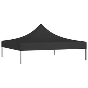 TONNELLE - BARNUM Toit de tente de réception noir pour belvédère de jardin - Fur© - 2x2m - Résistant aux UV et à l'eau