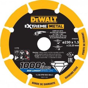 DISQUE DE DÉCOUPE Disque diamant METALMAX Extreme Metal 230 mm DEWAL