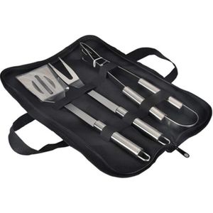 USTENSILE BBQ Grill Tool Set, Stainless Steel Barbecue Grilling Utensils Kit with Carry Bag, Spatula, Tongs and Fork BBQ Tool Accessories for