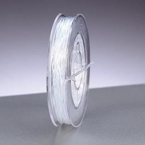 Bobine de 90 m fil nylon / fil de pêche 0,2 mm pour création de bijoux-  transparent