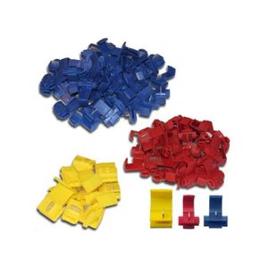 - Cosses Electriques Pour fils jusqu/à 1.1mm to 2.6mm/² - LIVRAISON GRATUITE! D/érivations Raccords Auto-D/énudants 20x Cosse Electrique Connecteur Rapide Bleu