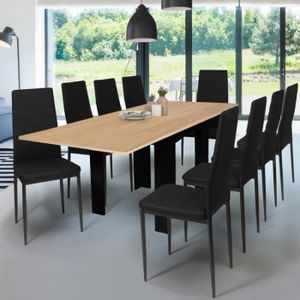 Table de Salle à Manger - Noir - Cuisses d'orme - Style Nordique - L110cm -  Cdiscount Maison