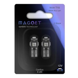PLAQUE IMMATRICULATION Magnet - Ampoules | W5W CanBus Model 5 LED, 12V, B
