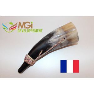 madeinjura Mini Corne de Rappel Chien Chasse en Corne Naturelle pour Enfant