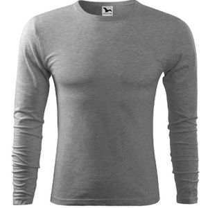 T-SHIRT T-shirt manches longues - Homme - MF119 - gris chi