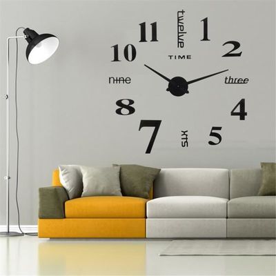 Horloge Design Minimaliste Géante - Diamètre 90 Cm, Aiguilles