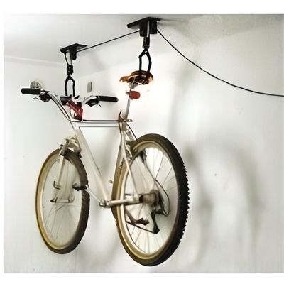 VonHaus Support Vélo Mural Pour Garage - Gain De Place Jusqu'à 3 Vélos + Casques