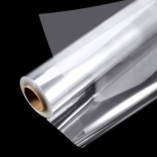 Papier Cadeau Cellophane Transparent 80cm X 45m - Emballage Cadeau Brillant