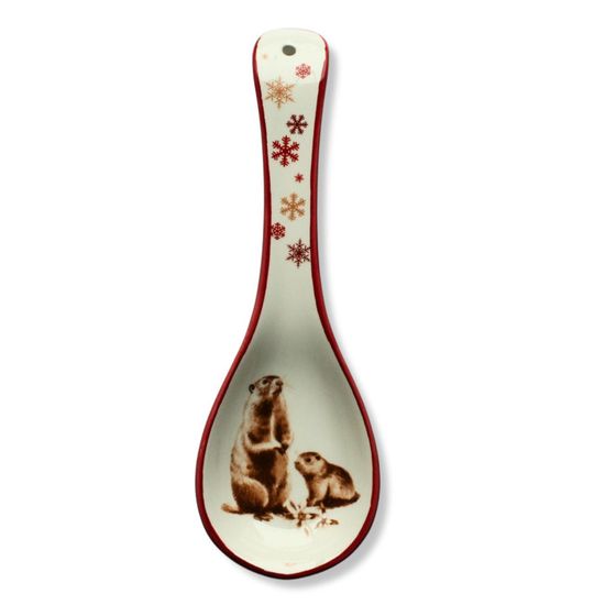 Repose-Cuillère Chats Robbie – Faïence Décorée Noir & Or – 23 X 8 Cm – Cadeau Cuisine Adorable
