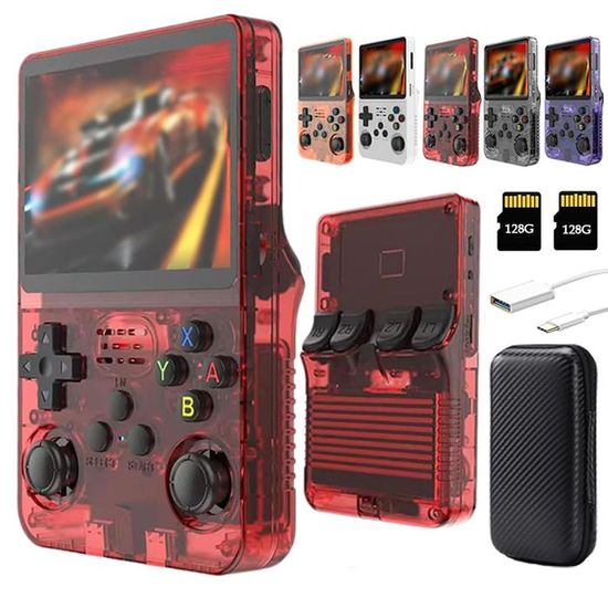 R36S RPO – Console Rétro Portable 128 Go – 22 000+ Jeux – Écran IPS 3,5″ – Linux – Cadeau Adulte & Enfant