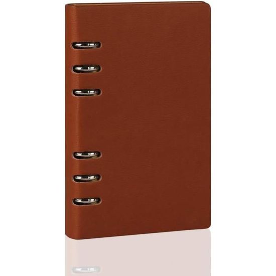HOMURY Carnet A5 6 Anneaux Rechargeable Transparent – Classeur Souple PVC Avec 45 Feuilles + 5 Intercalaires, Idéal Bureau & École