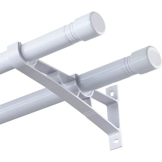 Tringle À Rideaux Double Extensible En Métal Pour Rideaux À Œillets