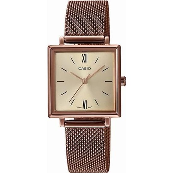 Montre femme Casio Vintage carr e rose Achat vente montre