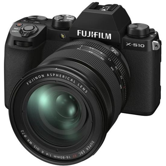 Appareil photo Hybride Fujifilm X-S10 Noir + Objectif XF 16-80mm f/4 R OIS WR