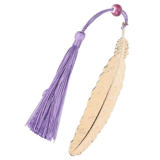Marque-pages Résine Avec Pompons - Lot De 2 - Cadeau Pour Lecteurs - Violet Et Rose