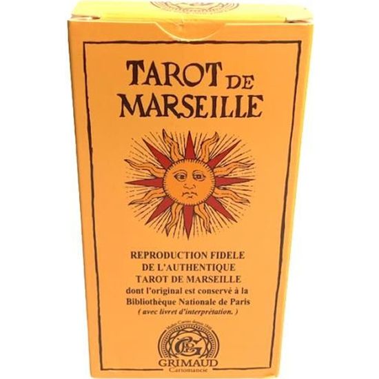 Jeu de cartes - GRIMAUD - Tarot de Marseille Conver - Multicolore - Mixte - 2 joueurs ou plus