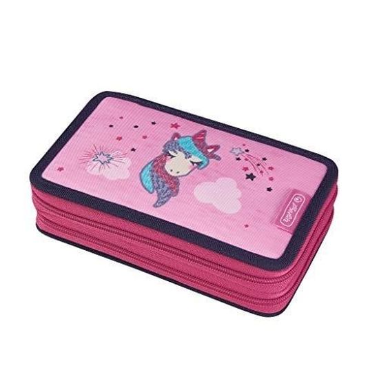 Trousse Scolaire Herlitz 31 Pièces - Motif Tigre, Avec Feutres, Crayons, Règle - 20,5 Cm