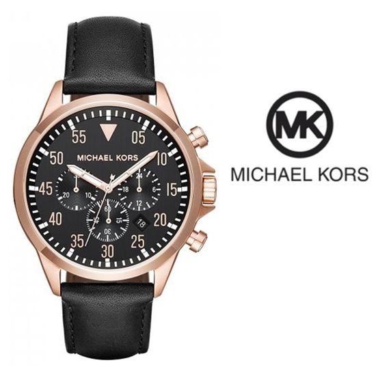 MICHAEL KORS GAGE HOMME 45MM BRACELET CUIR NOIR QUARTZ MONTRE MK8535 Achat Vente bracelet gourmette MICHAEL KORS GAGE HOMME 45MM Homme Adulte Cd