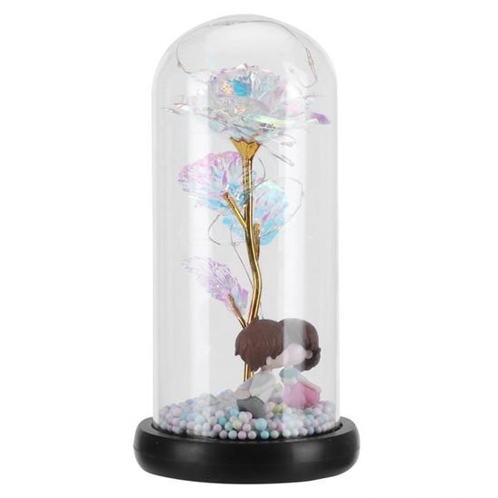 Mxzzand Fleur Artificielle LED Fleur De Rose Artificielle Colorée