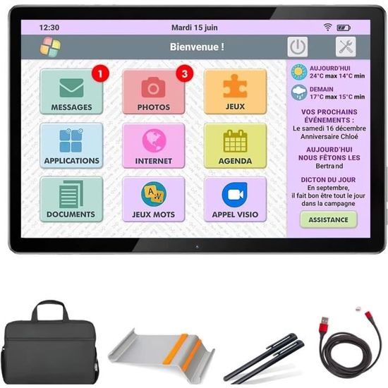 Tablette Senior - Simple Et Intuitive, Idéal Pour Personne