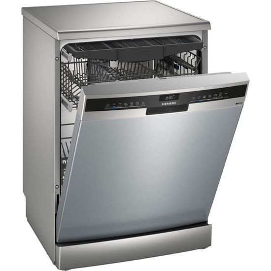 Lave-vaisselle pose libre SIEMENS SN23HI02ME IQ300 - 14 couverts - Moteur Induction - L60cm - 42dB - Gris Inox