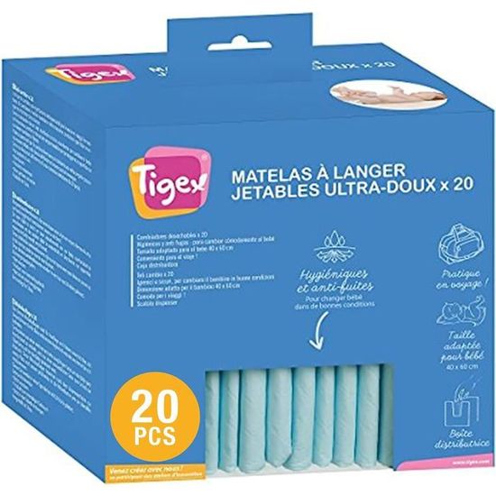 Lot De 5 Matelas Jetables Bébé 40x60cm - Imperméable, Anti-Fuite, Absorption Rapide - Pour Table à Langer, Lit, Poussette